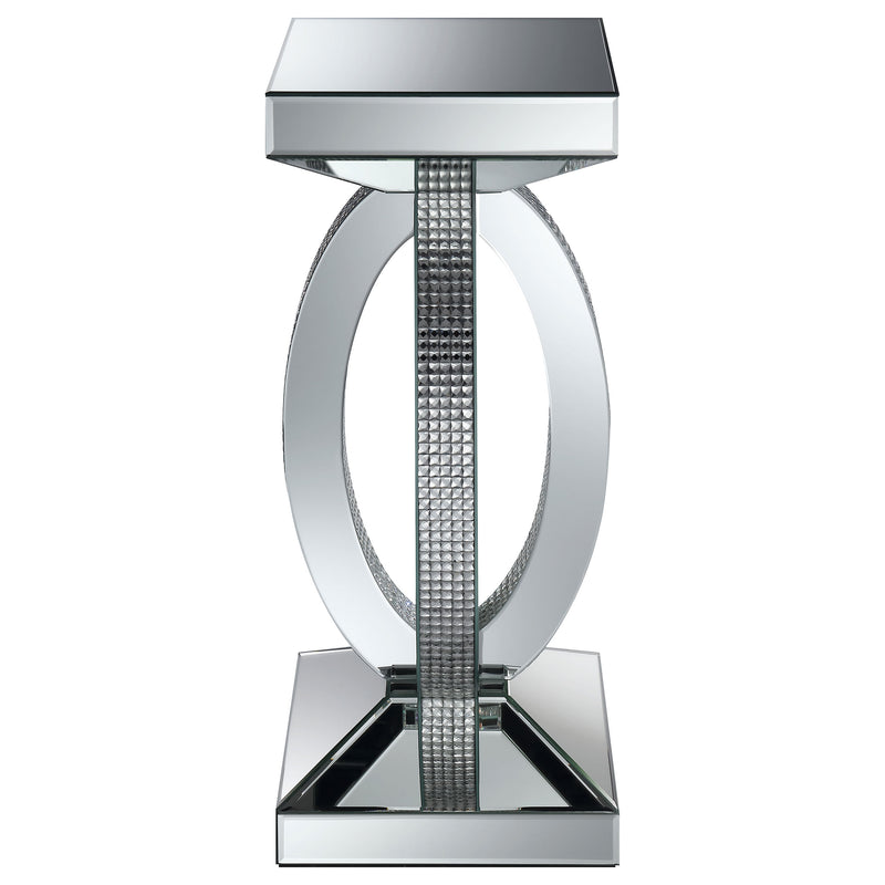 Amalia  Mirrored Coffee and End Table Set Silver