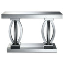 Amalia Mirrored Acrylic Entryway Sofa Console Table Silver