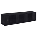 Deiter 79-inch TV Stand Fireplace Media Console Black