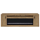 Eddy 79-inch 2-door TV Stand Fireplace Media Console Mango