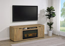 Fuller 60-inch 2-door TV Stand Fireplace Media Console Mango