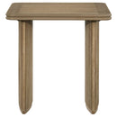 Adina Square Wood Side End Table Distressed Light Brown