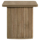 Adina Square Wood Side End Table Distressed Light Brown