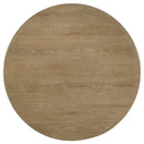 Adina 36-inch Round Wood Coffee Table Distressed Light Brown