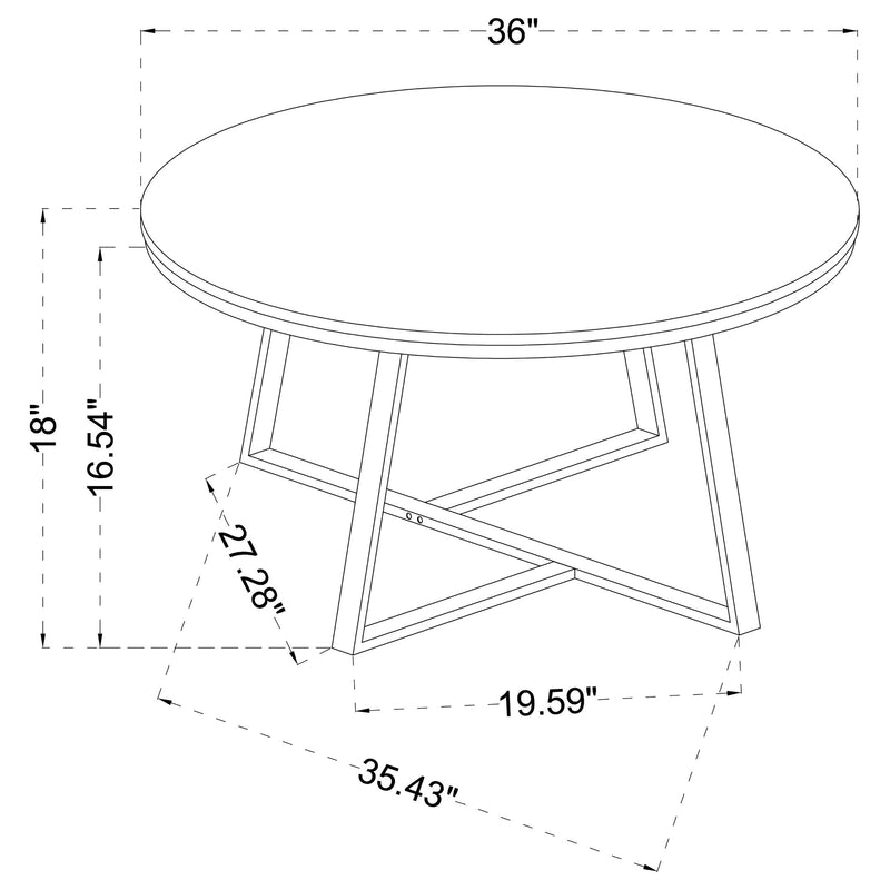 Hugo Coffee and End Table Set White Faux Marble