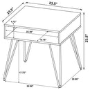 Fanning Lift Top Coffee and End Table Set Golden Oak