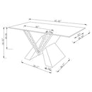 Taffeta Glass Top Mirrored Acrylic Coffee Table Silver