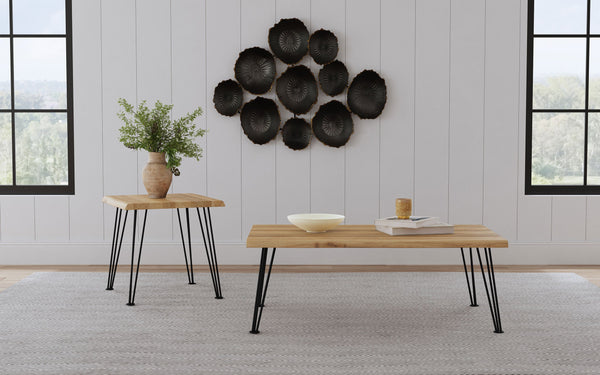 Zander  Rectangular Coffee and End Table Set Natural