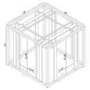 Adri Rectangular Glass Top Side End Table