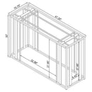 Adri Glass Top Entryway Sofa Console Table Matte Brass