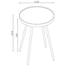 Kaelyn Round Coffee and End Table Set Gold