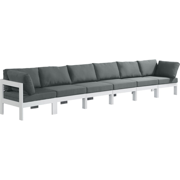 Meridian Nizuc Grey Water Resistant Fabric Outdoor Patio Modular Sofa IMAGE 1