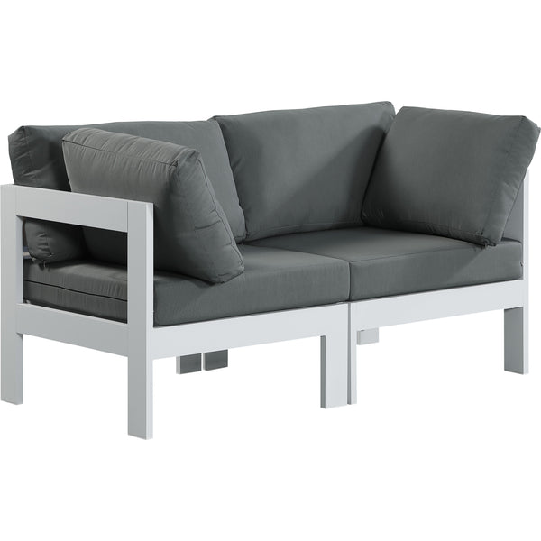 Meridian Nizuc Grey Water Resistant Fabric Outdoor Patio Modular Sofa IMAGE 1