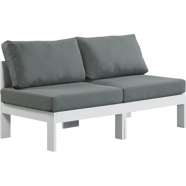 Meridian Nizuc Grey Water Resistant Fabric Outdoor Patio Modular Sofa IMAGE 1