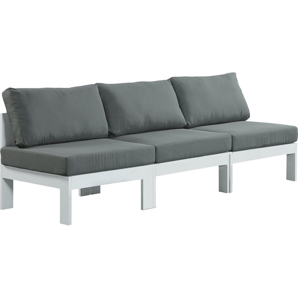 Meridian Nizuc Grey Water Resistant Fabric Outdoor Patio Modular Sofa IMAGE 1