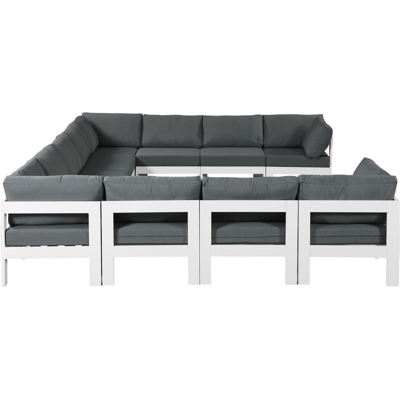 Meridian Nizuc Grey Water Resistant Fabric Outdoor Patio Modular Sectional IMAGE 4