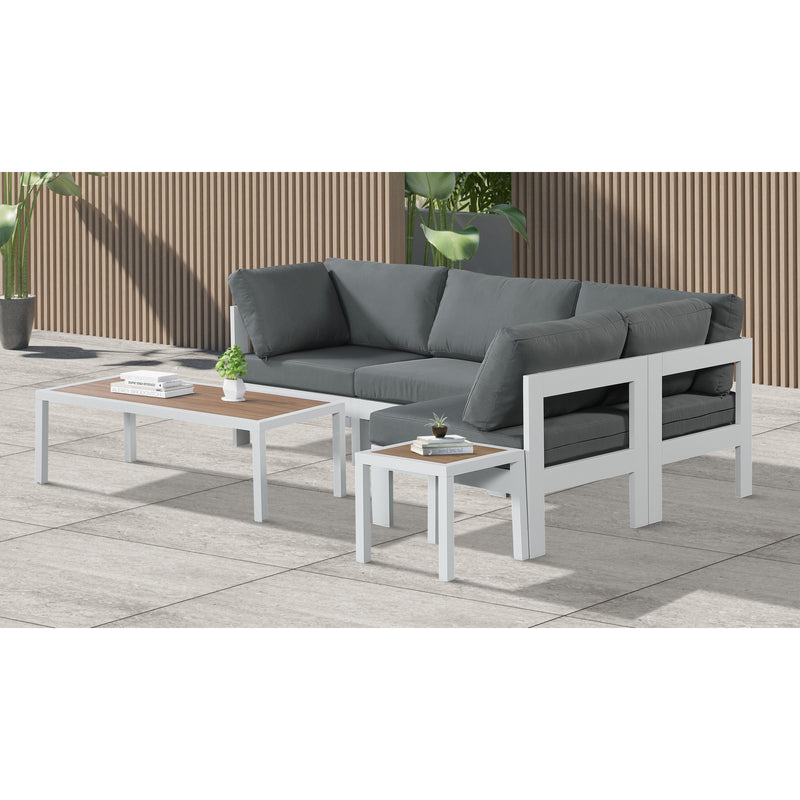 Meridian Nizuc Grey Water Resistant Fabric Outdoor Patio Modular Sectional IMAGE 4