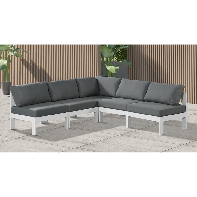 Meridian Nizuc Grey Water Resistant Fabric Outdoor Patio Modular Sectional IMAGE 2