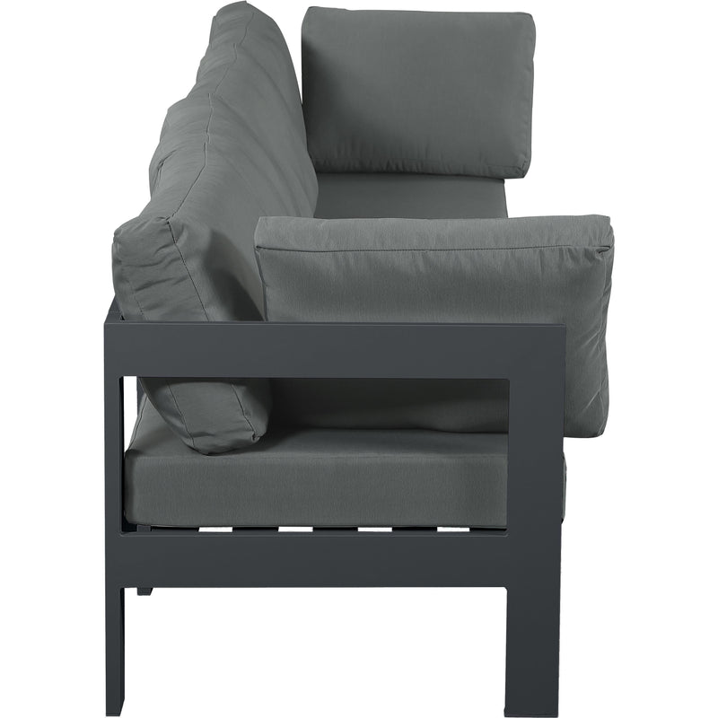 Meridian Nizuc Grey Water Resistant Fabric Outdoor Patio Modular Sofa IMAGE 4