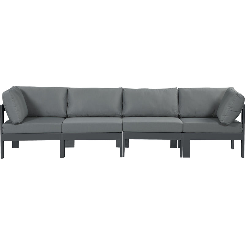 Meridian Nizuc Grey Water Resistant Fabric Outdoor Patio Modular Sofa IMAGE 5