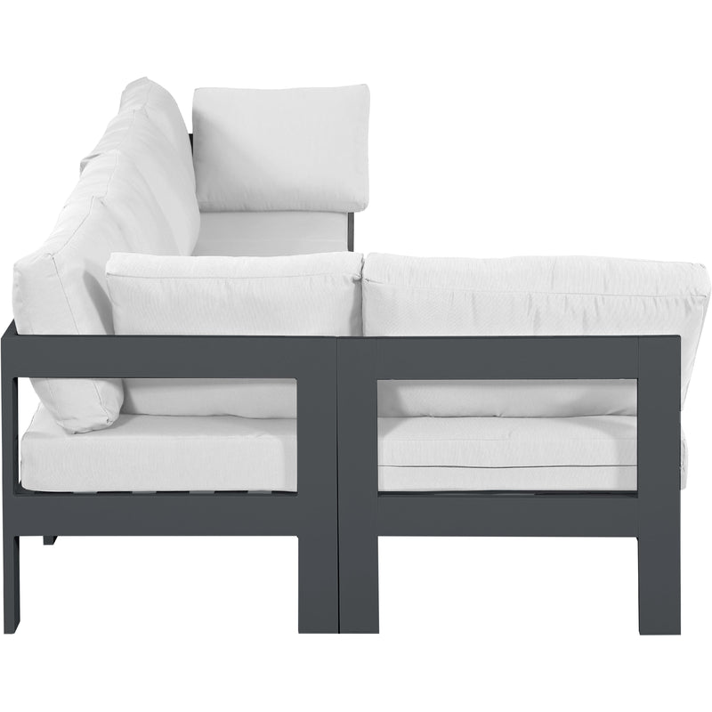Meridian Nizuc White Water Resistant Fabric Outdoor Patio Modular Sectional IMAGE 8