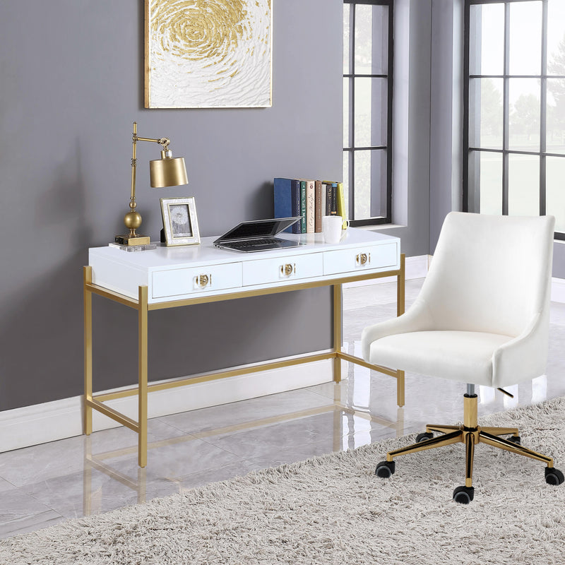 Meridian Abigail White / Gold Desk/Console IMAGE 7