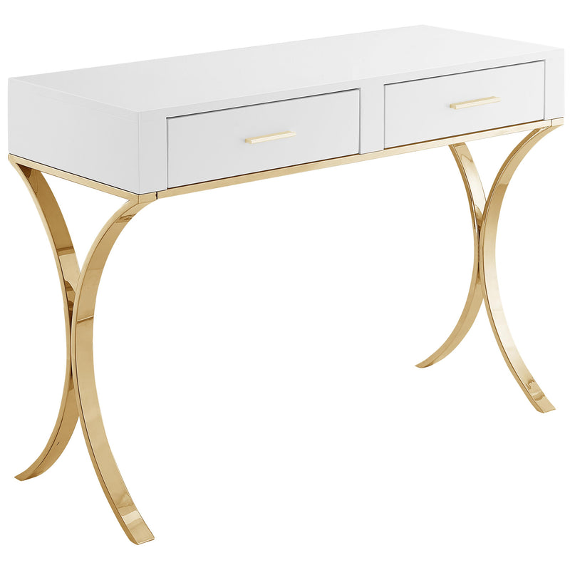 Meridian Monroe Gold Vanity / Desk / Console IMAGE 1