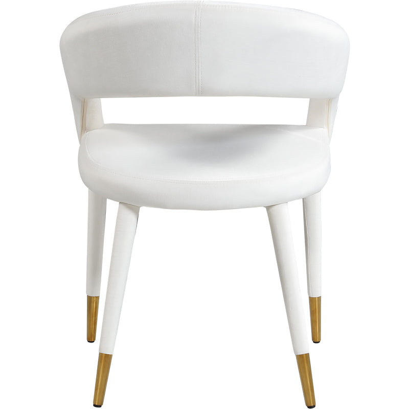 Meridian Destiny Cream Velvet Dining Chair IMAGE 2