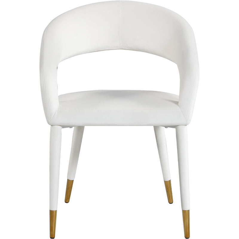 Meridian Destiny Cream Velvet Dining Chair IMAGE 4