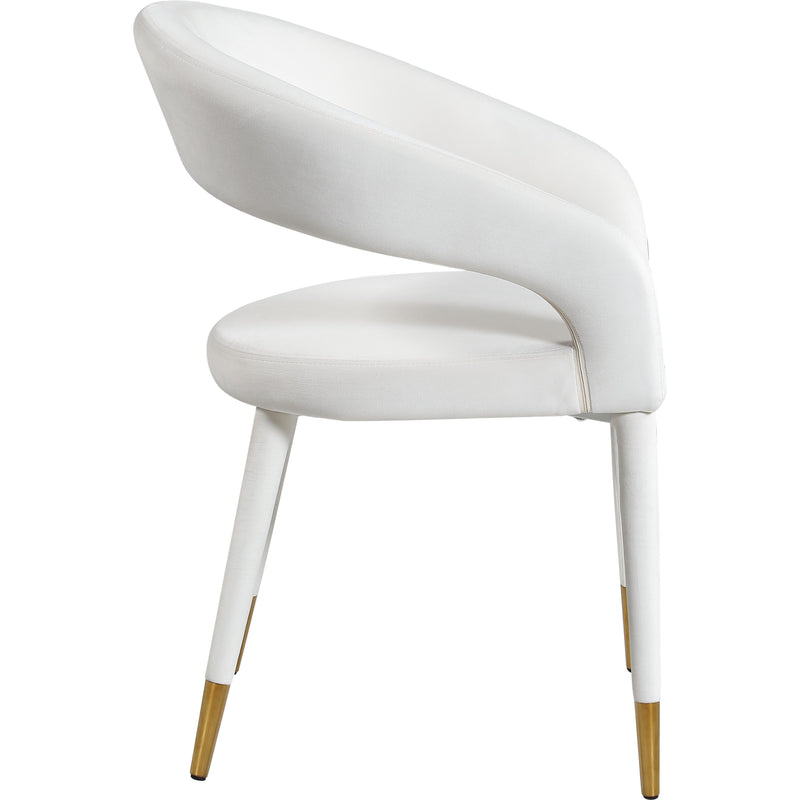 Meridian Destiny Cream Velvet Dining Chair IMAGE 5