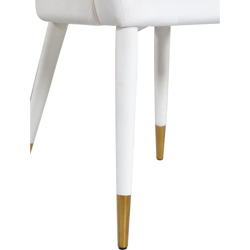 Meridian Destiny Cream Velvet Dining Chair IMAGE 6