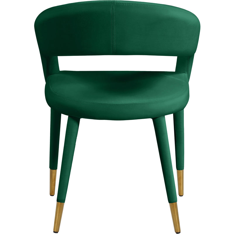 Meridian Destiny Green Velvet Dining Chair IMAGE 2