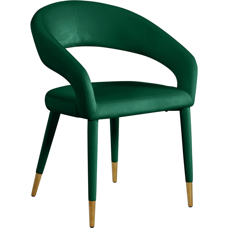 Meridian Destiny Green Velvet Dining Chair IMAGE 3