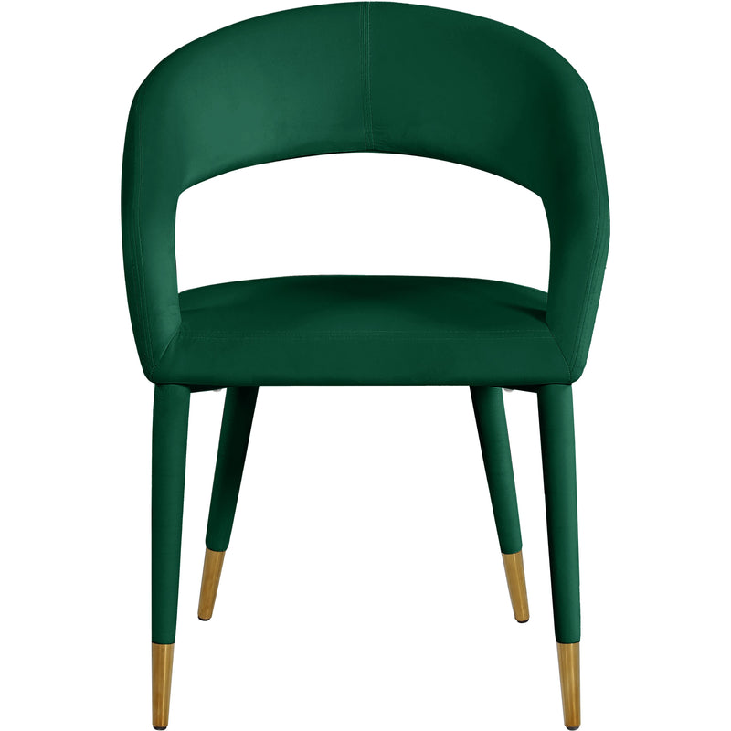 Meridian Destiny Green Velvet Dining Chair IMAGE 4