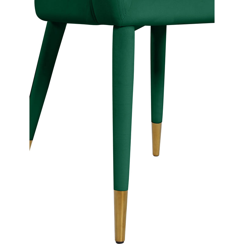 Meridian Destiny Green Velvet Dining Chair IMAGE 6