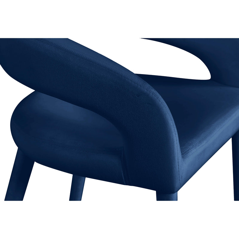 Meridian Destiny Navy Velvet Stool IMAGE 6