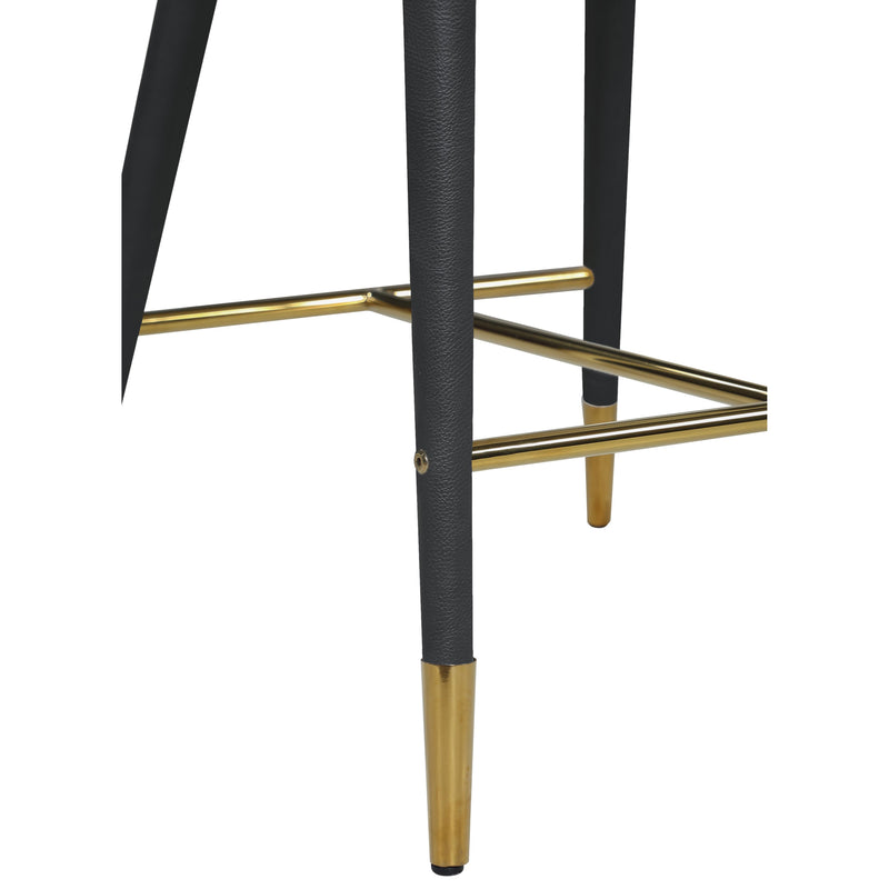 Meridian Destiny Black Vegan Leather Stool IMAGE 6