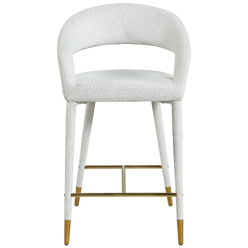 Meridian Destiny Cream Fabric Stool IMAGE 4