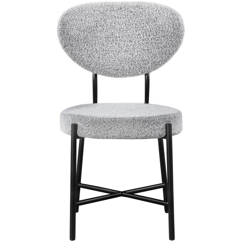 Meridian Allure Grey Boucle Fabric Dining Chair IMAGE 4