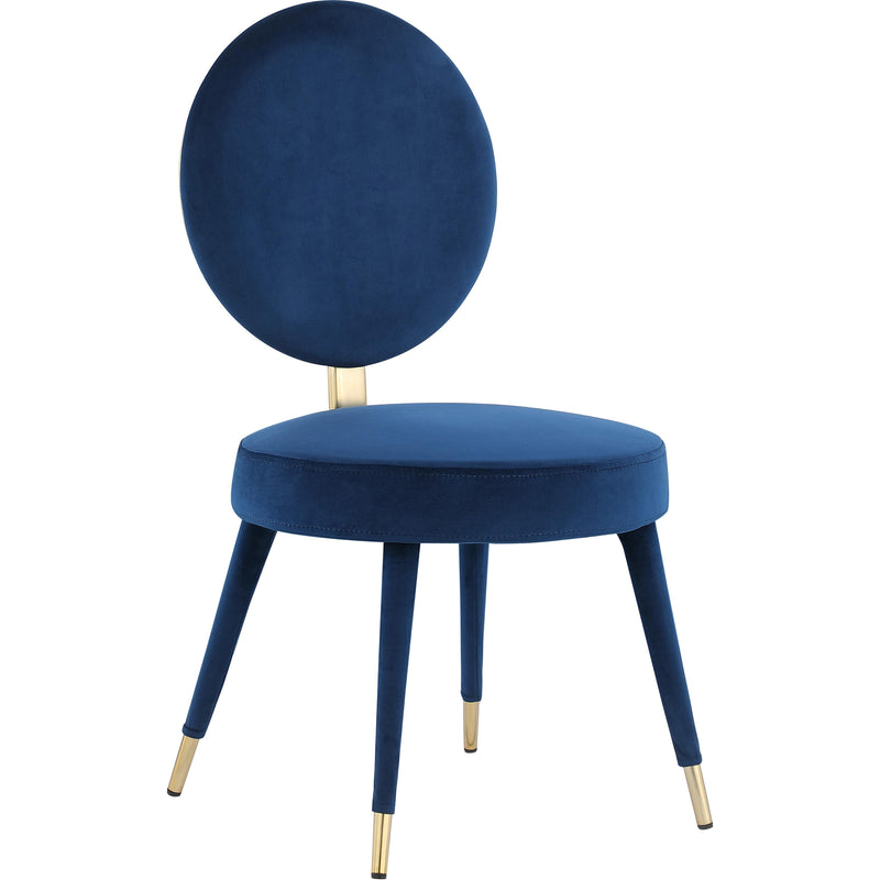 Meridian Brandy Navy Velvet Dining Chair IMAGE 4