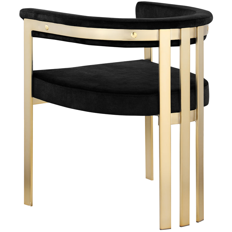 Meridian Marcello Black Velvet Dining Chair IMAGE 2