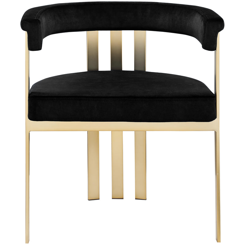 Meridian Marcello Black Velvet Dining Chair IMAGE 4