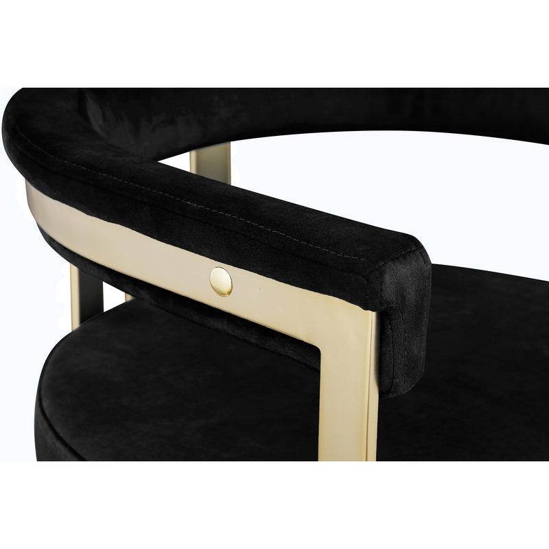 Meridian Marcello Black Velvet Dining Chair IMAGE 5