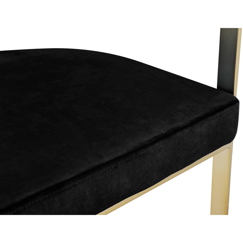 Meridian Marcello Black Velvet Dining Chair IMAGE 6