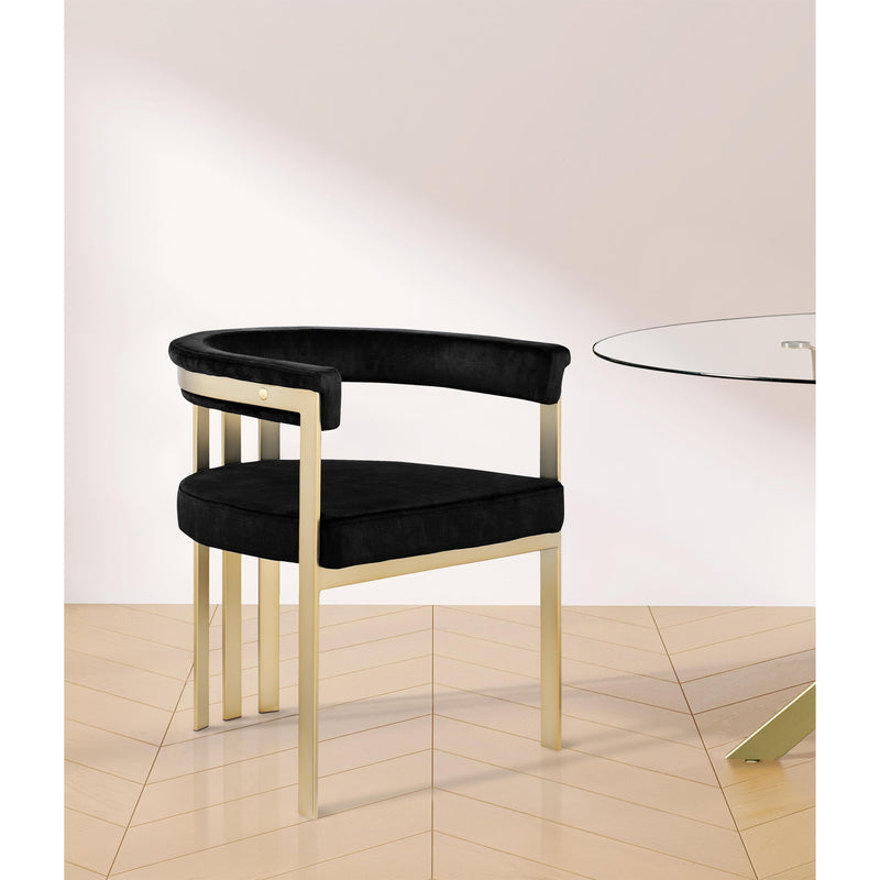 Meridian Marcello Black Velvet Dining Chair IMAGE 7