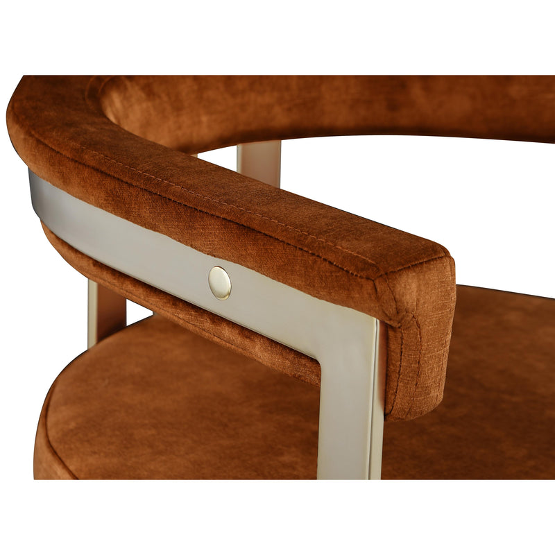 Meridian Marcello Cognac Velvet Dining Chair IMAGE 5