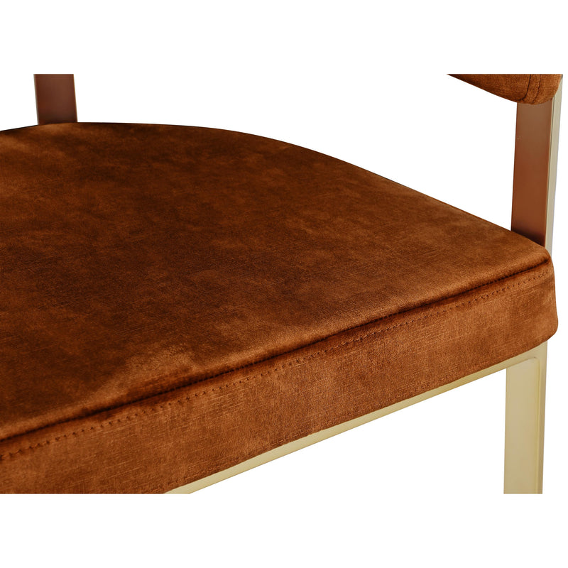 Meridian Marcello Cognac Velvet Dining Chair IMAGE 6