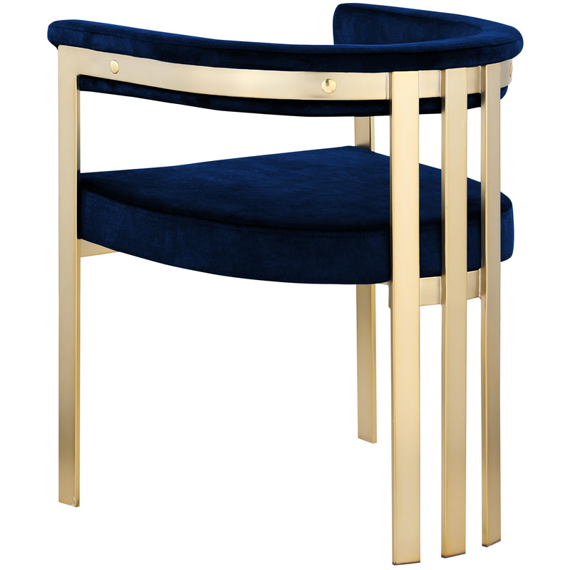 Meridian Marcello Navy Velvet Dining Chair IMAGE 2