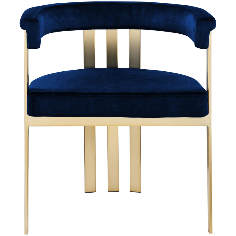 Meridian Marcello Navy Velvet Dining Chair IMAGE 4