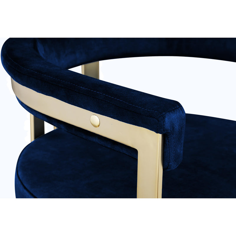 Meridian Marcello Navy Velvet Dining Chair IMAGE 5